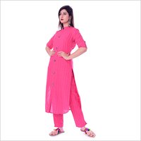 Collar Neck Kurti With Pant