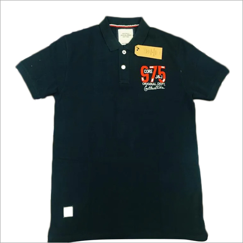 Mens Fancy Collar T-Shirts - Cotton Blend, Available in Different Colors | Short Sleeve Polo Design, Sizes S-L-XL