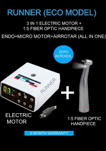 RUNNER ELECTRIC MICRO MOTOR WITH 1:5 FIBER OPTIC HANDPIECE
