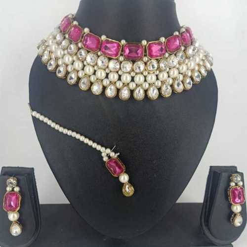 Pink Broad Choker Set