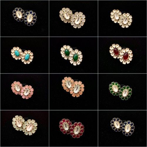 Sparkling Kundan Studs