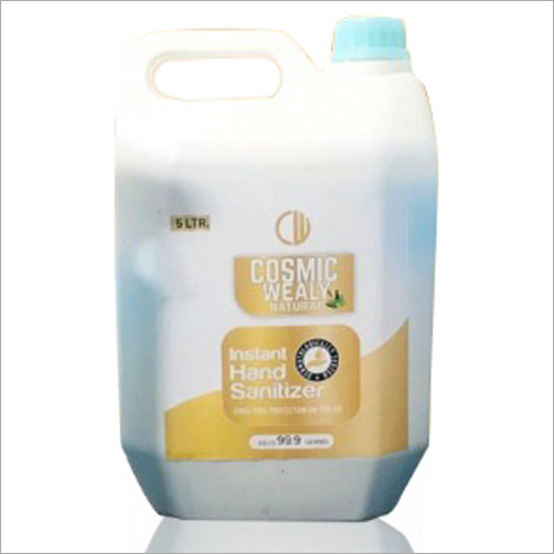 5 Ltr Hand Sanitizer - Transparent Liquid | Premium Fragrance Kills 99.9% of Germs Anti-Bacterial