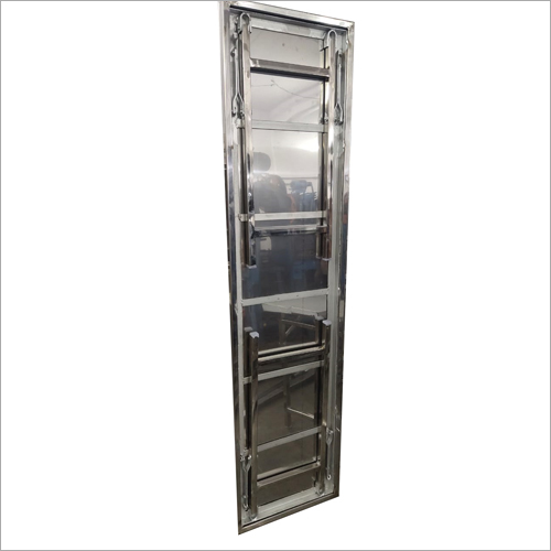 Stainless Steel Folding Table - Variable Dimensions Durable Foldable Design Polished Finish Hinge Fold Mechanism Trendy Style