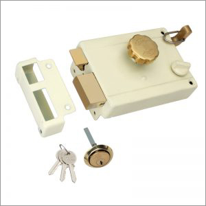 Ivory And Ss Electronic Rim Lock
