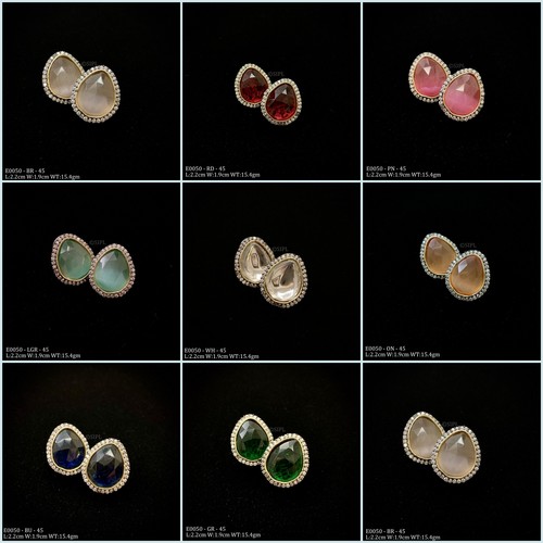 Semi Precious Stone Beautiful Colored Stone Earring