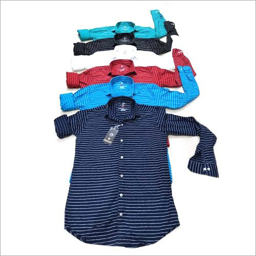 Mens Striped Full Sleeve Shirt