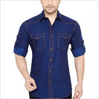 Mens Denim Plain Shirts