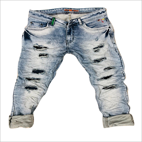 Supermiss Men's Denim Shorts Classic Fit Distressed Ripped Stretchy Jeans 
