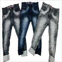Mens Faded Rugged Jeans