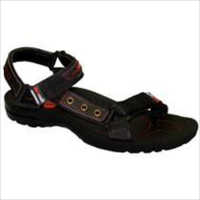 Men's Pu Sandal - Comfortable Black And Red Footwear | Ideal For Rainy, Spring, And Summer Seasons