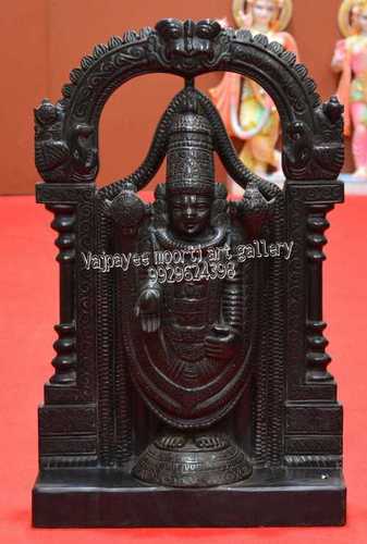 Durable Black Marble Tirupati Balaji Statue