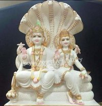 Marble Vishnu Laxmi Statue