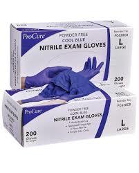 Blue/White Cleanroom Nitrile Gloves