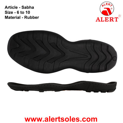 Rubber Casual Shoe Sole For Men - Color: Black