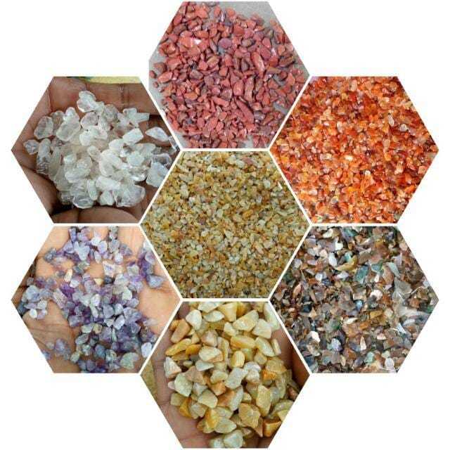 Different Natural Color Marble Crushed stone chips and aggregate water Wash Chips garden decorative crumbd stone