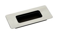 Concealed Handle - Stainless Steel, 100x30x10 Mm , Brushed Silver Finish, Ideal For Cabinetry And Furniture Applications