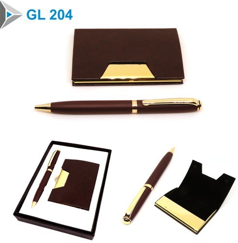 Executive Green Leather Gift Set