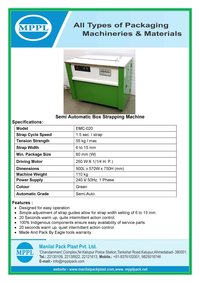 Semi Automatic Box Strapping Machine EMC-020