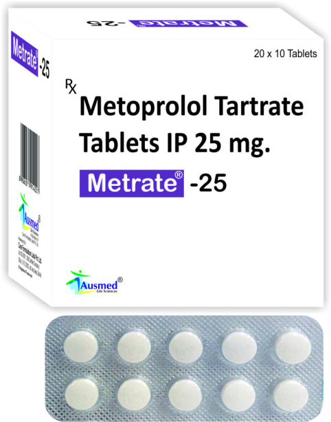 Metoprolol Tartrate Tablets IP 50 MG / Metrate-50