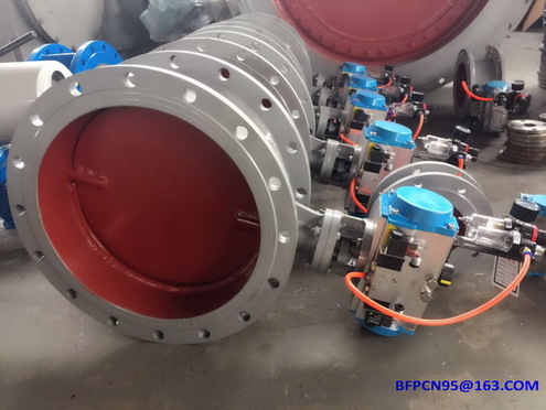 Dust gas butterfly valves