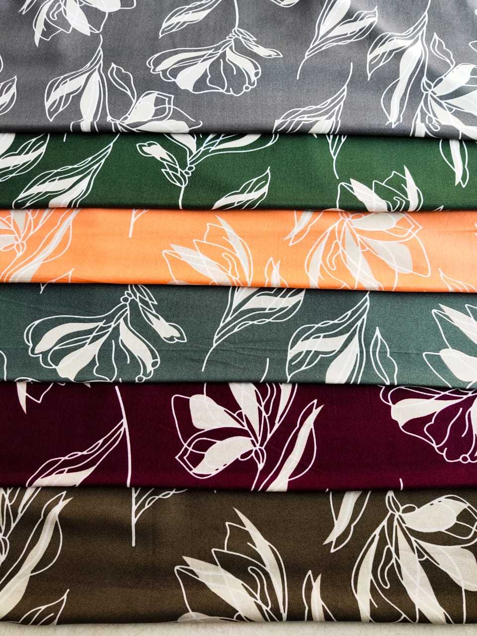 New Rayon Printed Fabric