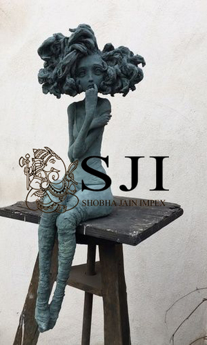 Valerie Hadida Sitting Sculpture By SHOBHA JAIN IMPEX
