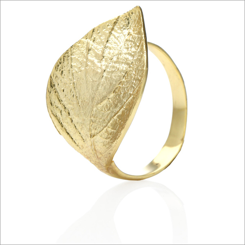925 Sterling Silver Metallic Hand Textured Oxidized & Yellow Gold Plated Ring
