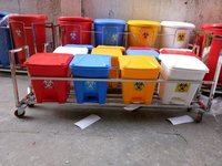 Bio Medical Bin with S S Trolly