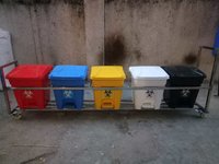 Bio Medical Bin with S S Trolly