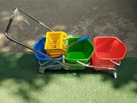 Three Bucket Wringer Trolly