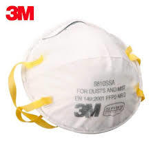 3M 9010 N95 Particulate Respirator - Blue/White Color Disposable Face Mask Waterproof Design Comfortable for Long-Term Wear