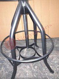 Iron and Wooden Stool