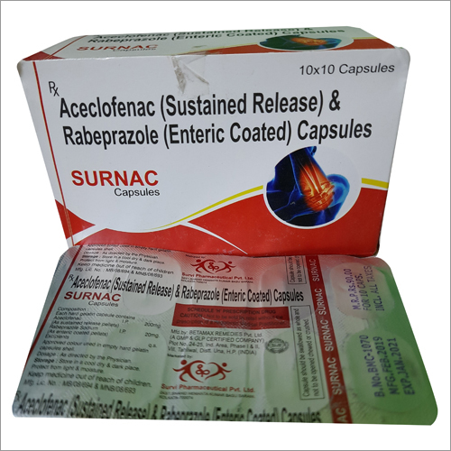 Survi-cal Aceclofenac Sustained Release And Rabeprazole Enteric Coated Capsules