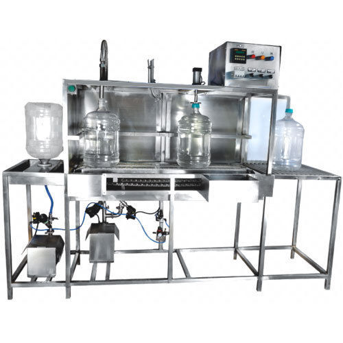 Automatic 40 Ltr Jar Rinsing Filling Capping Machine