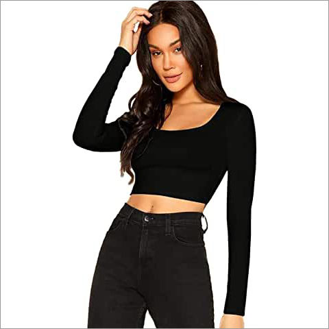 Black Regular Fit Women'S Top