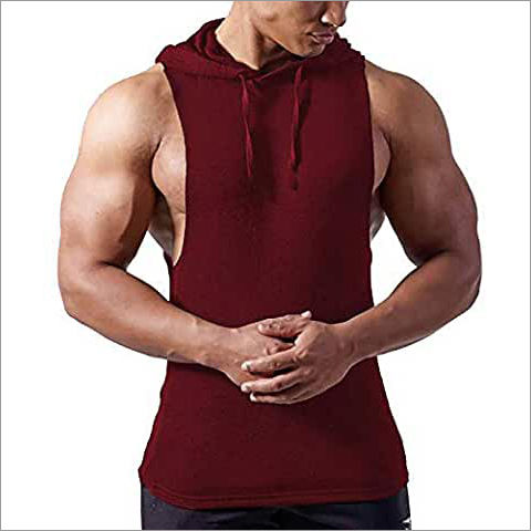 Hooded Sleeveless T-shirt