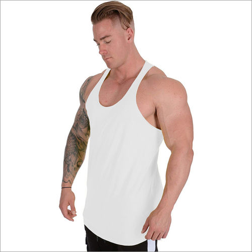 White Body Building Vest