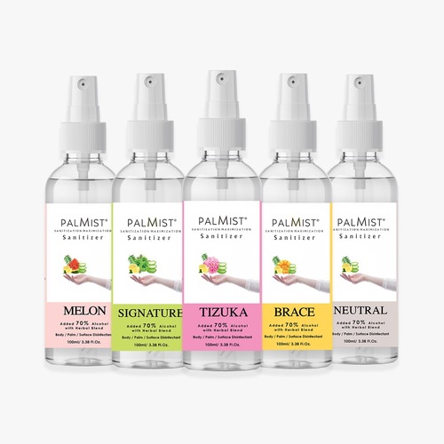 Palmist Multipurpose Sanitizer Spray 100ml - 100ml Transparent Spray | Shelf Life 36 Months, Suitable for All Ages, Multiple Uses, Kills Germs