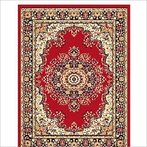 Red Printed Carpets - Rectangle, Designer Pattern, Washable, Customized Colors & Designs | Easy to Clean, Non-Slip, Ideal for Home & Hotels