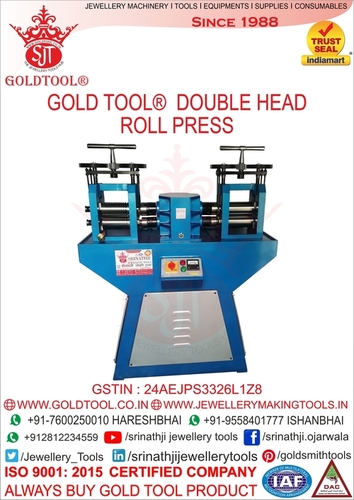 Gold Tool Wire & Sheet Rolling Mill Double Head Rolling Machine Jewelry Marking Machine