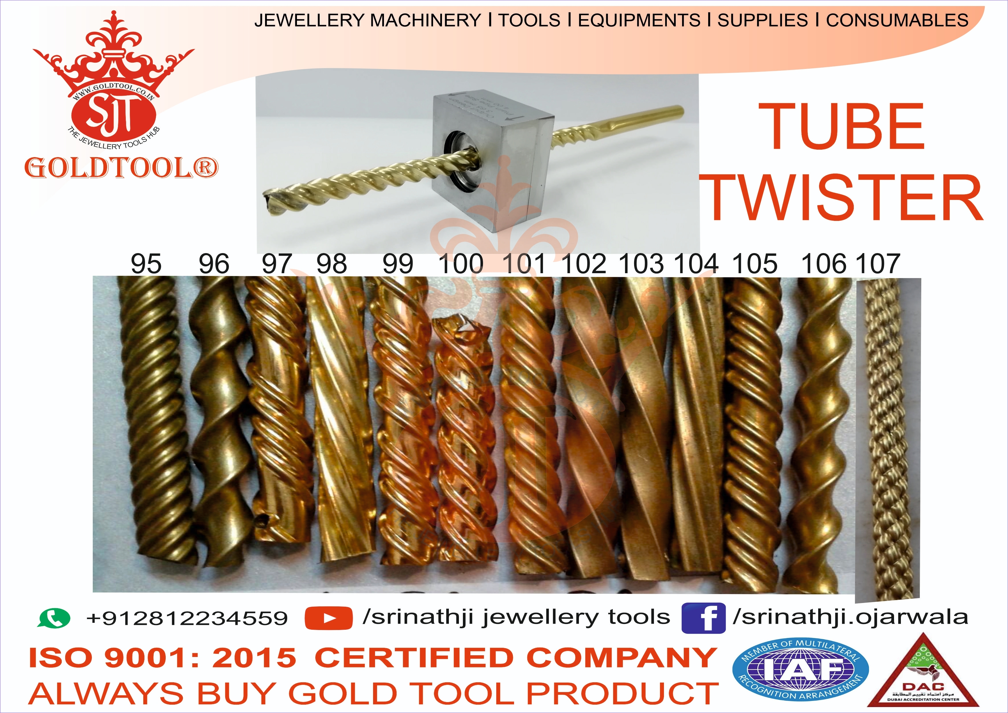 Gold Tool Premium Hollow Pipe Twisting Dies