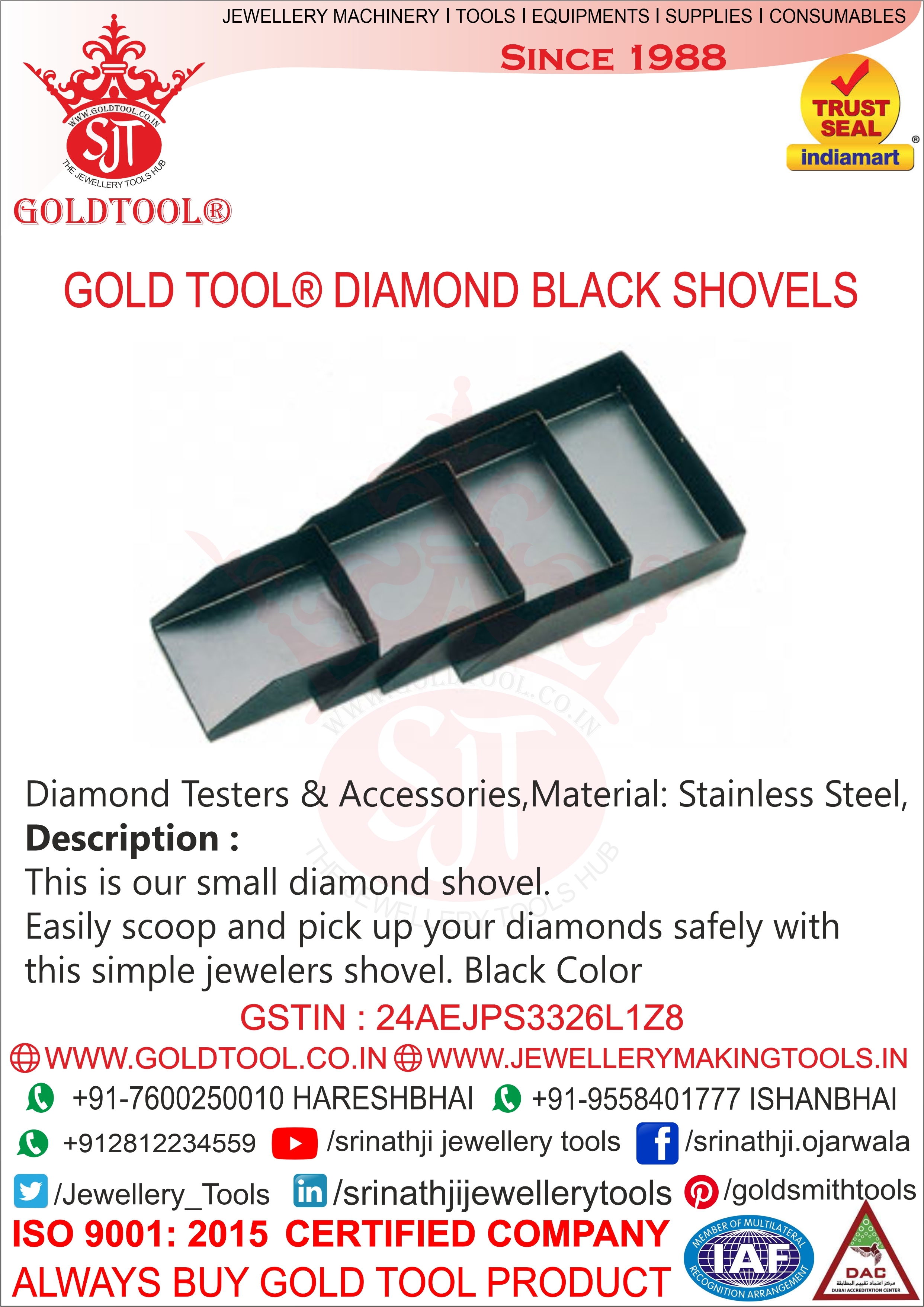 Gold Tool Diamond Black Shovels