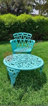 Cast Iron Chair and Table
