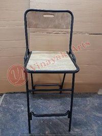 Iron and Wooden Folding Bar Chair