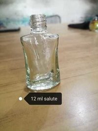 12ml Salute Nail Polish Bottle - Glass Material, Oval Shape, Cap With Brush Sealing | Screen Printed Logo, Unique Design For Everyday Use