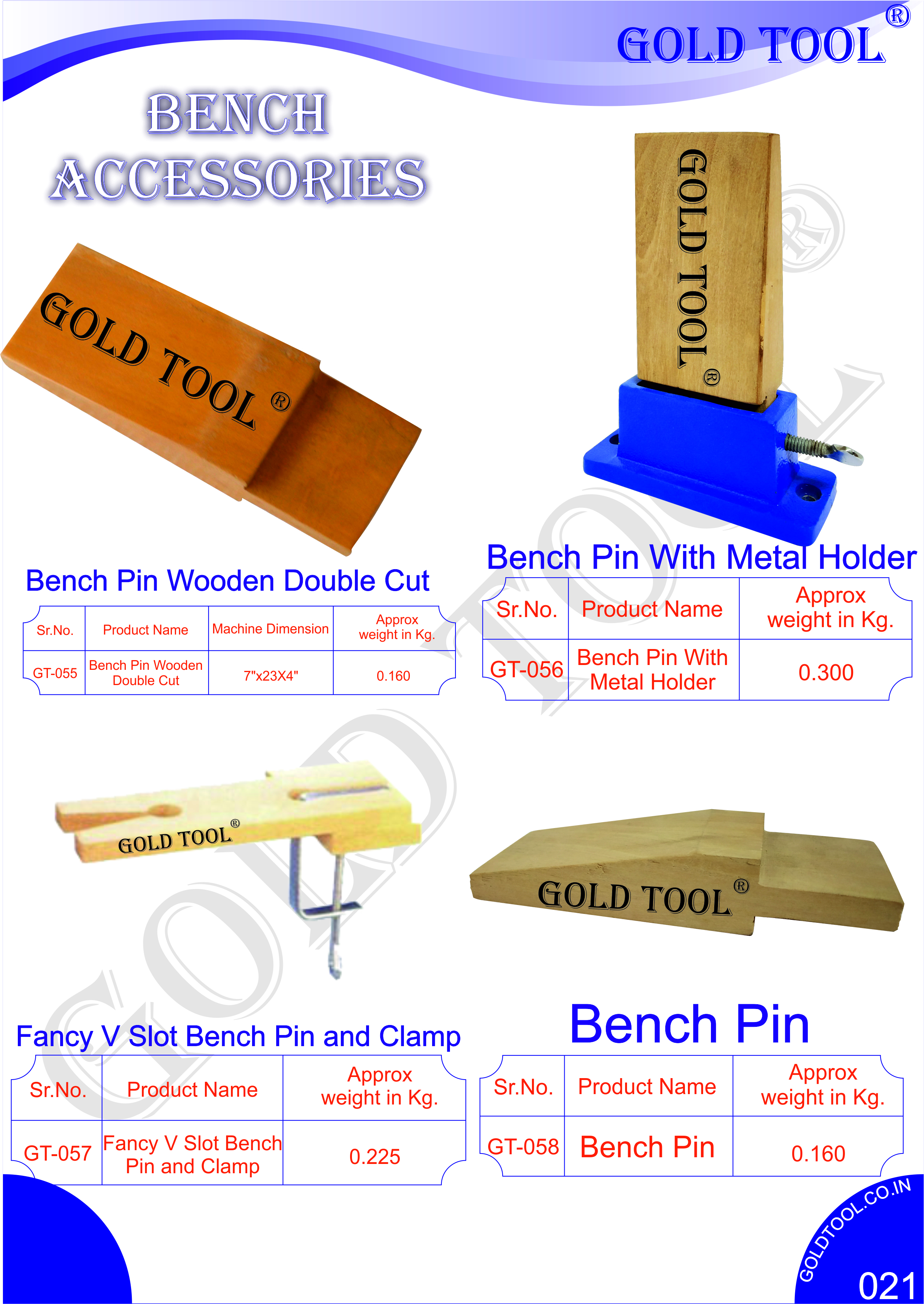 Gold Tool Bench Pin
