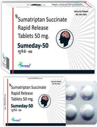 Sumatriptan Succinate BP Eq. to Sumatriptan 50 mg./SUMEDY-50