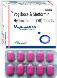 Voglibose 0.2mg + Metformin Hydrochloride Ip 500mg./voglicare-m 0.3