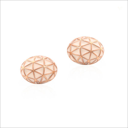 Brass Enamel Stud Earrings