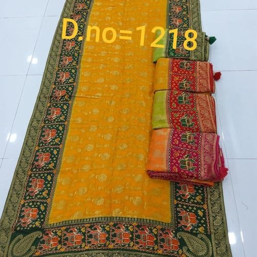 Yellow/Golden Ethenic Sarees